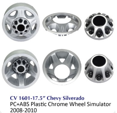 Simulateur de roue de camion chromé CV-1601-Chevrolet Silverado 17,5"